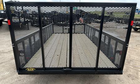 New 2026 Road Boss 83"x16' Bumper Pull w/4' Gate & 2' Mesh Sides Utility Trailer
