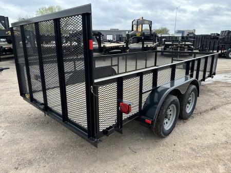 New 2026 Road Boss 83"x16' Bumper Pull w/4' Gate & 2' Mesh Sides Utility Trailer