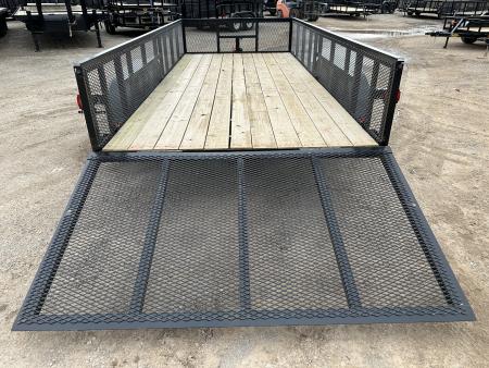 New 2026 Road Boss 83"x16' Bumper Pull w/4' Gate & 2' Mesh Sides Utility Trailer
