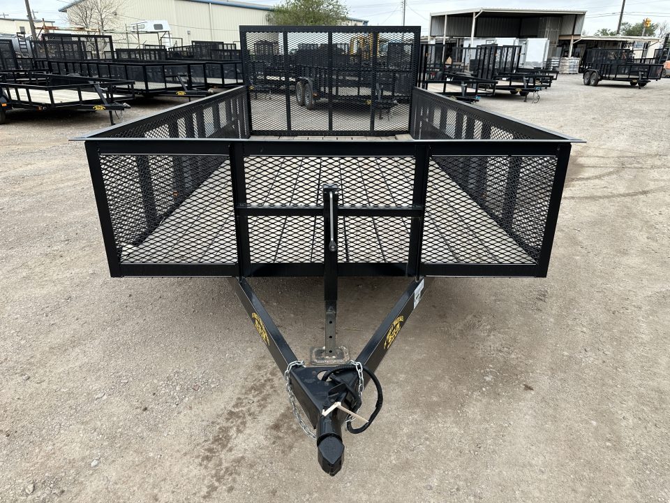 New 2025 Road Boss 83"x14' Bumper Pull w/4' Gate & 2' Mesh Sides Utility Trailer