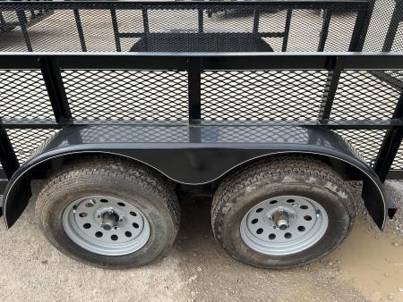 New 2025 Road Boss 83"x14' Bumper Pull w/4' Gate & 2' Mesh Sides Utility Trailer