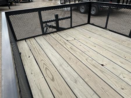 New 2025 Road Boss 83"x14' Bumper Pull w/4' Gate & 2' Mesh Sides Utility Trailer