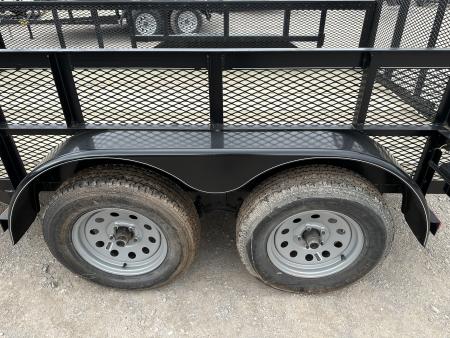 New 2025 Road Boss 83"x12' Bumper Pull w/4' Gate & 2' Mesh Sides Utility Trailer