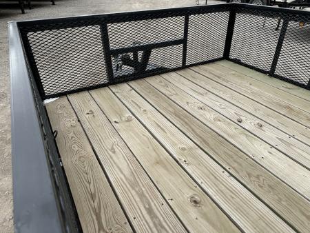 New 2025 Road Boss 83"x12' Bumper Pull w/4' Gate & 2' Mesh Sides Utility Trailer