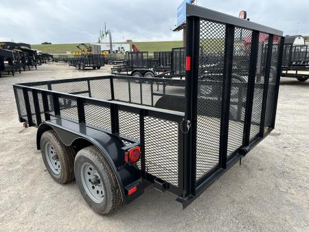 New 2025 Road Boss 83"x12' Bumper Pull w/4' Gate & 2' Mesh Sides Utility Trailer