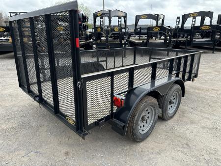 New 2025 Road Boss 83"x12' Bumper Pull w/4' Gate & 2' Mesh Sides Utility Trailer