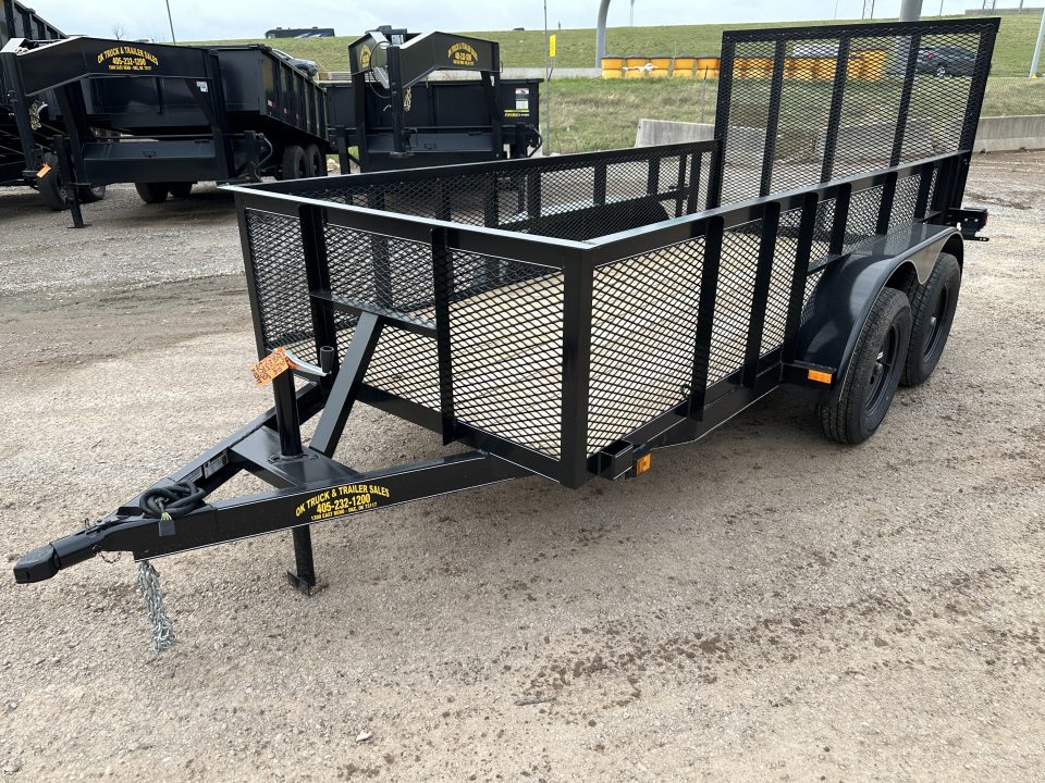 New 2026 Road Boss 5'x12' Bumper Pull w/4' Gate & 2' Mesh Sides Utility Trailer