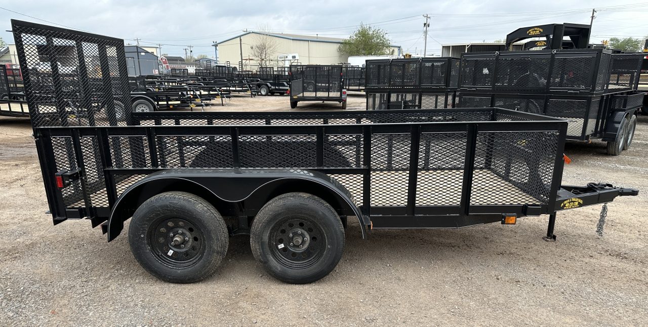 New 2026 Road Boss 5'x12' Bumper Pull w/4' Gate & 2' Mesh Sides Utility Trailer