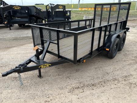 New 2026 Road Boss 5'x12' Bumper Pull w/4' Gate & 2' Mesh Sides Utility Trailer