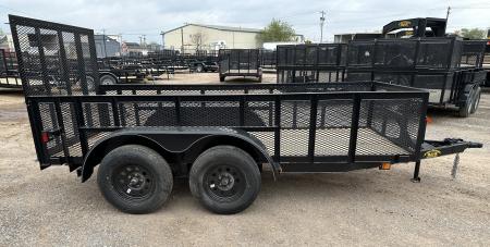 New 2026 Road Boss 5'x12' Bumper Pull w/4' Gate & 2' Mesh Sides Utility Trailer
