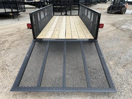 New 2026 Road Boss 5'x12' Bumper Pull w/4' Gate & 2' Mesh Sides Utility Trailer