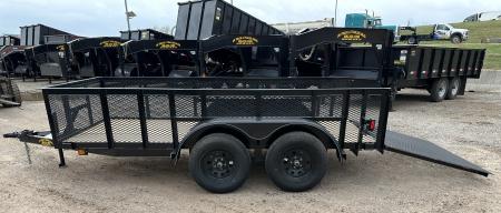 New 2026 Road Boss 5'x12' Bumper Pull w/4' Gate & 2' Mesh Sides Utility Trailer