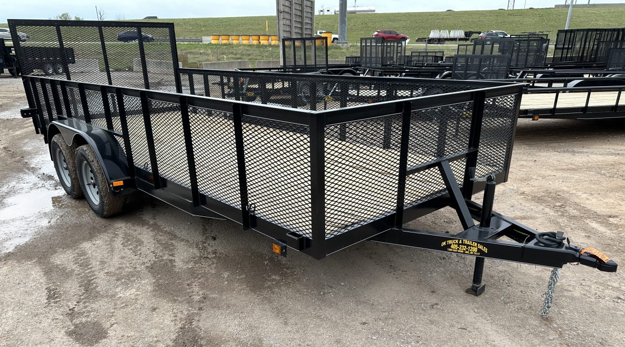 New 2026 Road Boss 83"x18' Bumper Pull w/4' Gate, 2' Mesh Sides & 4" Frames Utility Trailer