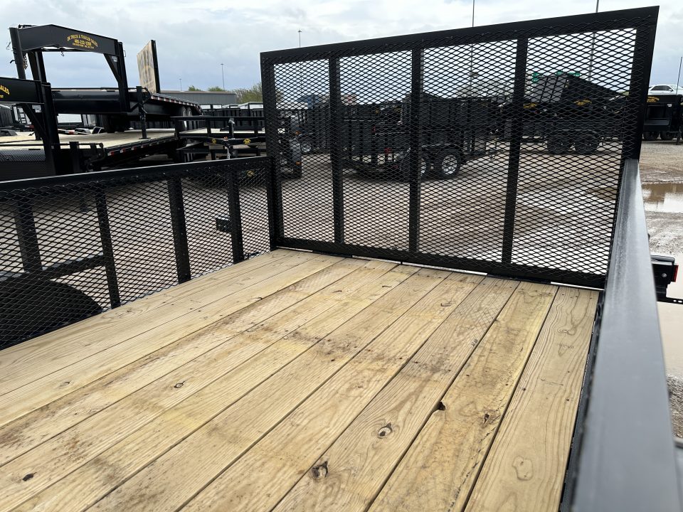 New 2026 Road Boss 83"x18' Bumper Pull w/4' Gate, 2' Mesh Sides & 4" Frames Utility Trailer
