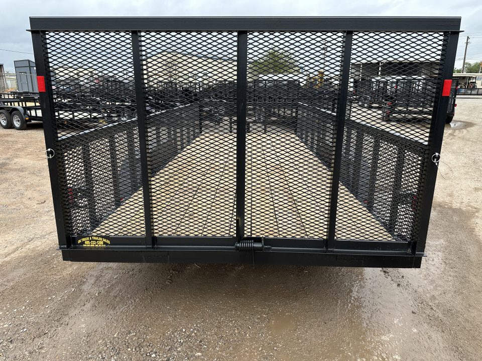 New 2026 Road Boss 83"x18' Bumper Pull w/4' Gate, 2' Mesh Sides & 4" Frames Utility Trailer