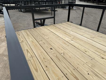 New 2026 Road Boss 83"x18' Bumper Pull w/4' Gate, 2' Mesh Sides & 4" Frames Utility Trailer