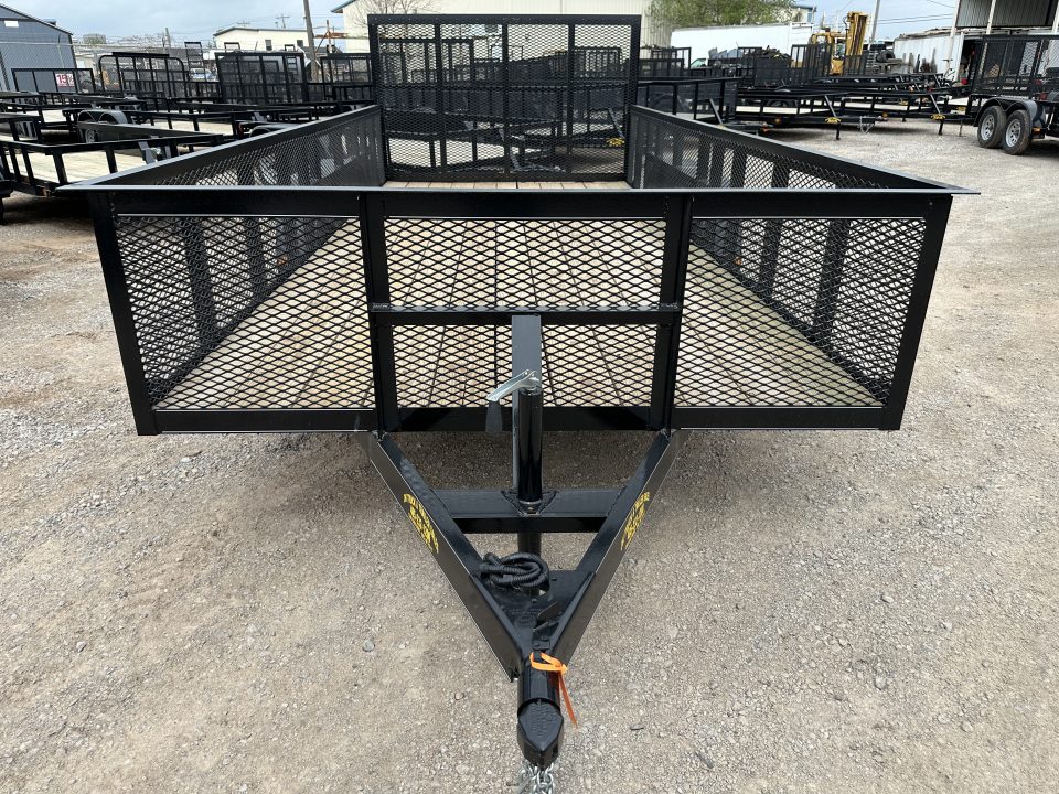 New 2026 Road Boss 83"x16' Bumper Pull w/4' Gate & 2' Mesh Sides Utility Trailer