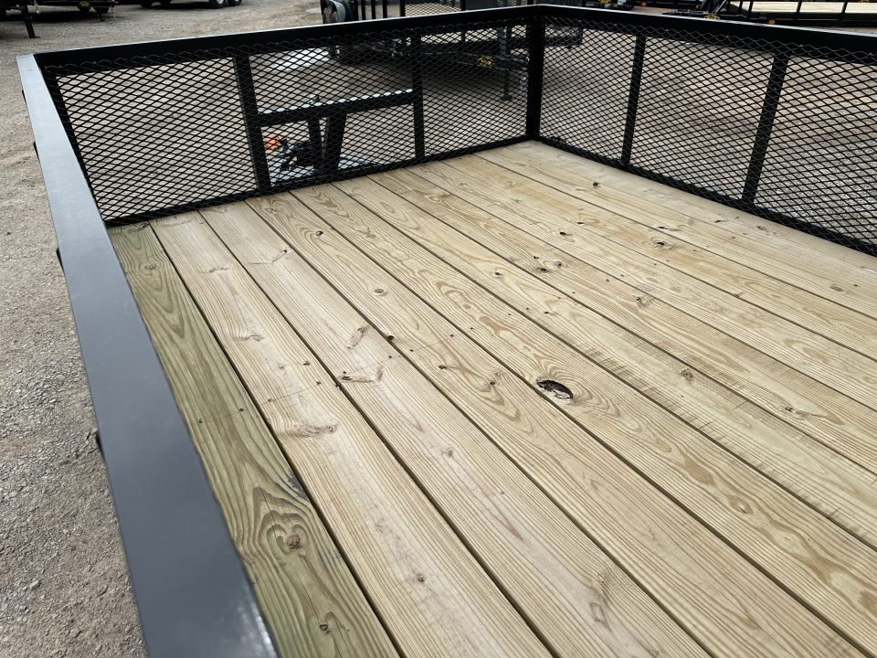 New 2026 Road Boss 83"x16' Bumper Pull w/4' Gate & 2' Mesh Sides Utility Trailer