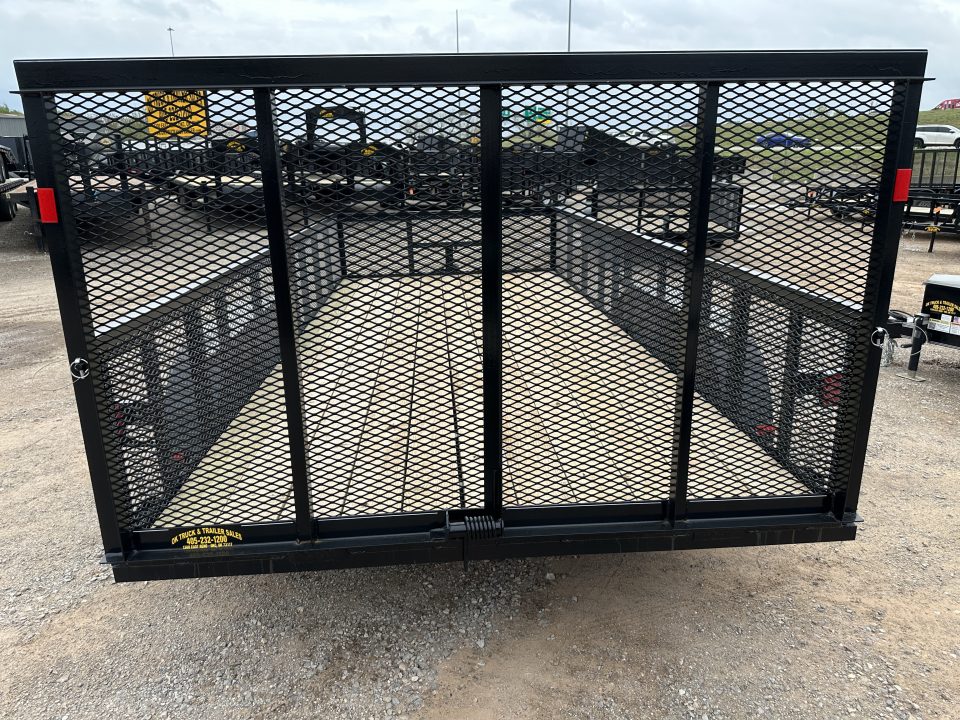 New 2026 Road Boss 83"x16' Bumper Pull w/4' Gate & 2' Mesh Sides Utility Trailer
