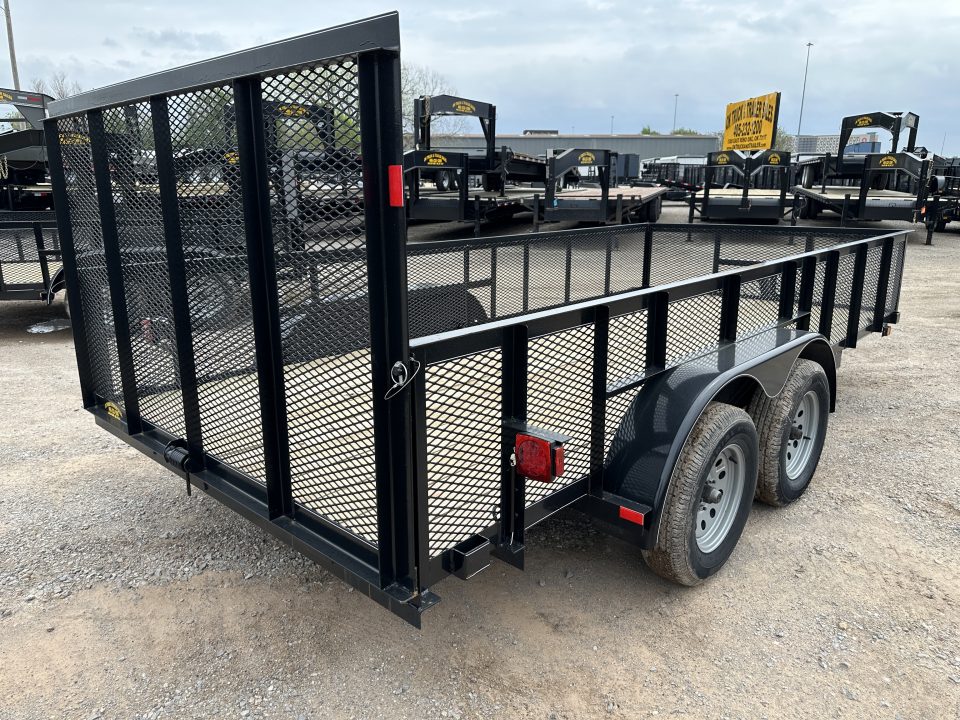 New 2026 Road Boss 83"x16' Bumper Pull w/4' Gate & 2' Mesh Sides Utility Trailer