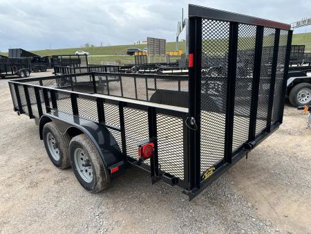 New 2026 Road Boss 83"x16' Bumper Pull w/4' Gate & 2' Mesh Sides Utility Trailer