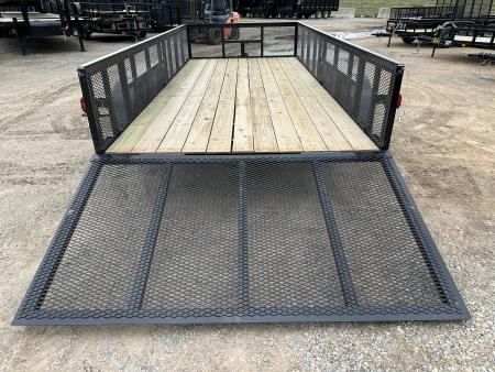 New 2026 Road Boss 83"x16' Bumper Pull w/4' Gate & 2' Mesh Sides Utility Trailer