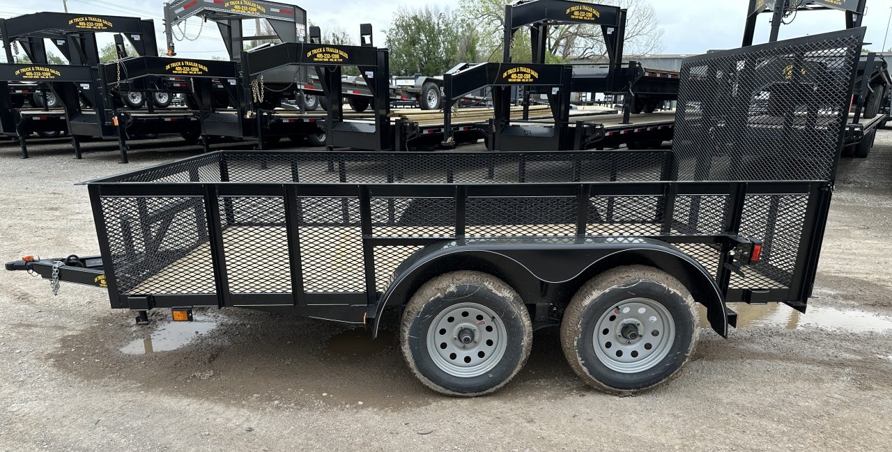 New 2026 Road Boss 83"x12' Bumper Pull w/4' Gate & 2' Mesh Sides Utility Trailer