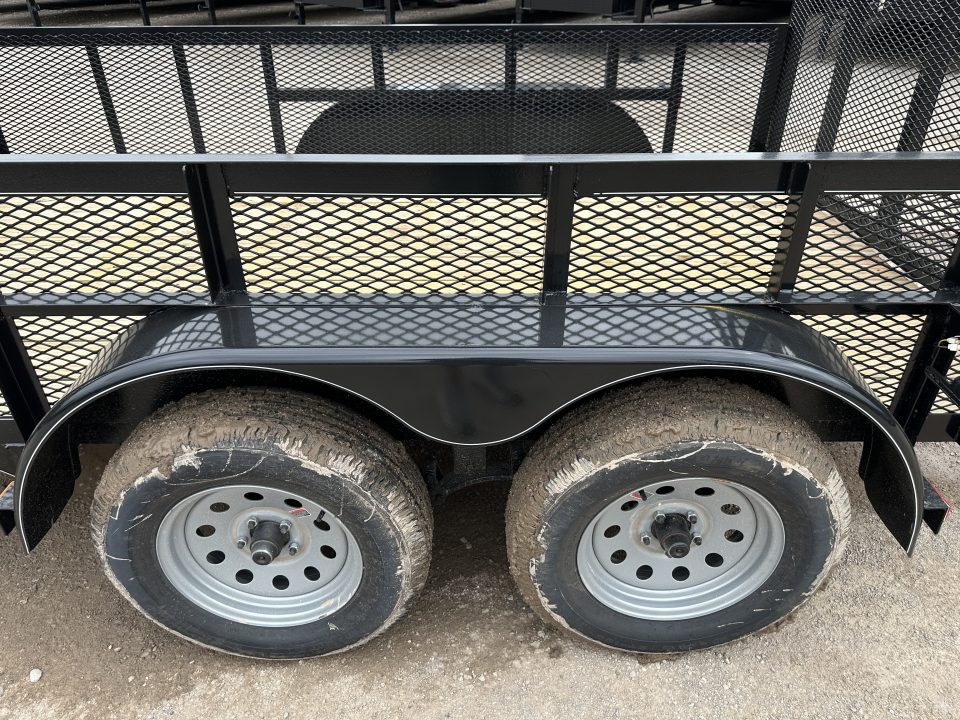 New 2026 Road Boss 83"x12' Bumper Pull w/4' Gate & 2' Mesh Sides Utility Trailer