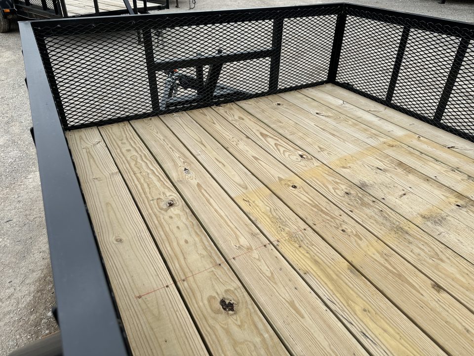 New 2026 Road Boss 83"x12' Bumper Pull w/4' Gate & 2' Mesh Sides Utility Trailer