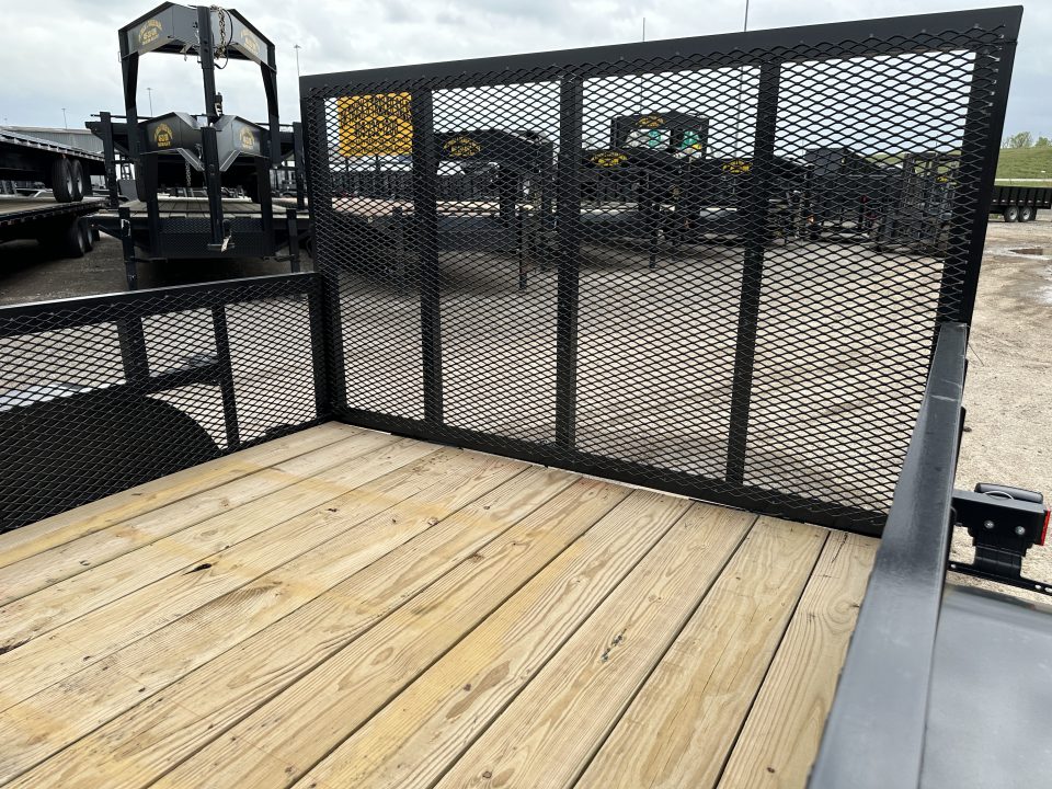 New 2026 Road Boss 83"x12' Bumper Pull w/4' Gate & 2' Mesh Sides Utility Trailer