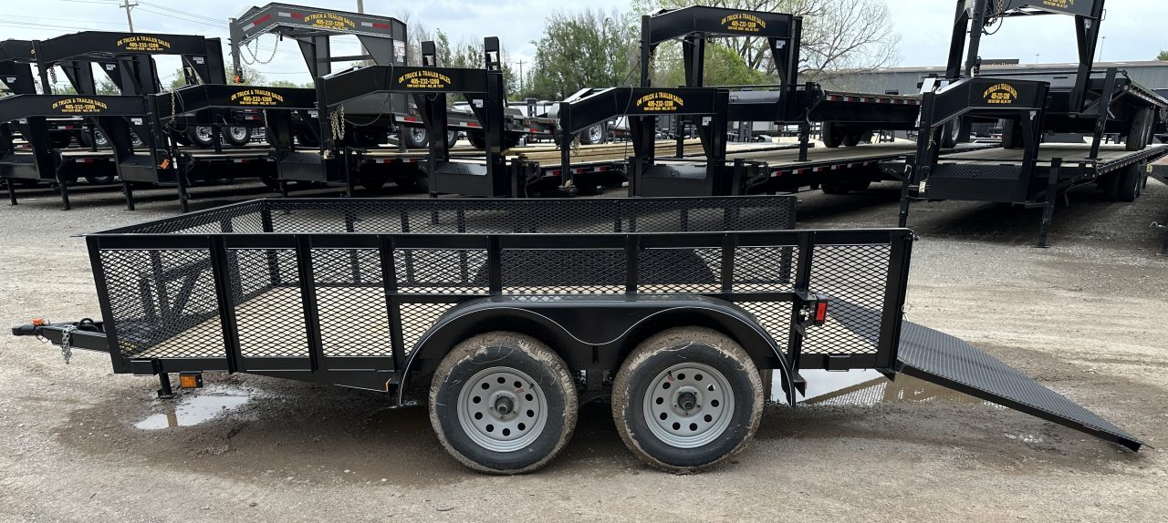 New 2026 Road Boss 83"x12' Bumper Pull w/4' Gate & 2' Mesh Sides Utility Trailer