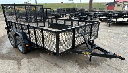 New 2026 Road Boss 83 x12' Bumper Pull w/4' Gate & 2' Mesh Sides Utility Trailer