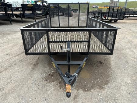 New 2026 Road Boss 83"x12' Bumper Pull w/4' Gate & 2' Mesh Sides Utility Trailer