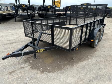 New 2026 Road Boss 83"x12' Bumper Pull w/4' Gate & 2' Mesh Sides Utility Trailer