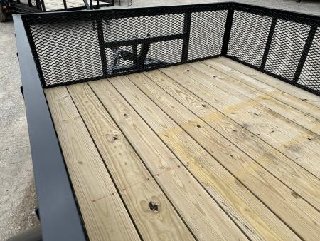 New 2026 Road Boss 83"x12' Bumper Pull w/4' Gate & 2' Mesh Sides Utility Trailer