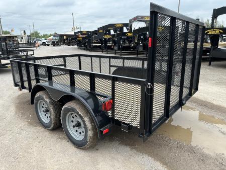 New 2026 Road Boss 83"x12' Bumper Pull w/4' Gate & 2' Mesh Sides Utility Trailer