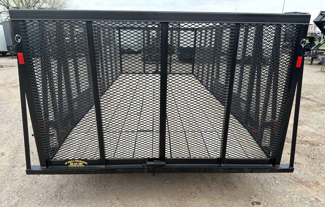 New 2025 Road Boss 83"x16' Bumper Pull w/4' Gate, Dove Tail & 4' Mesh Sides Utility Trailer