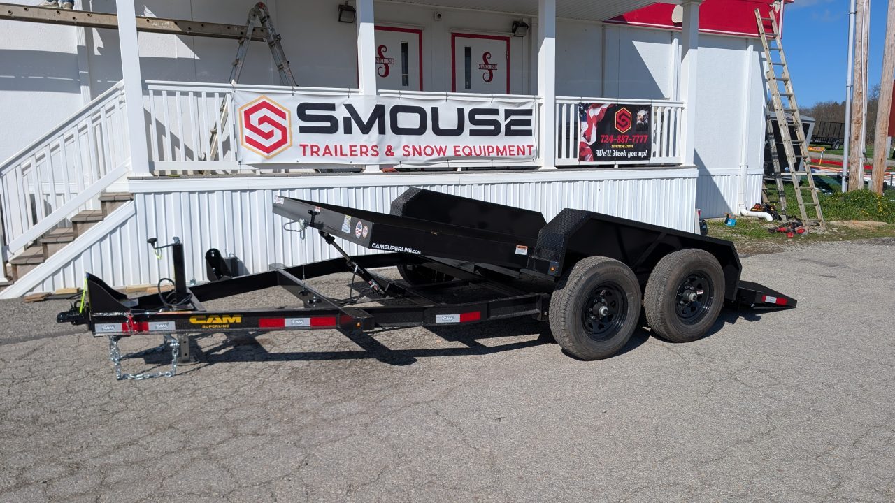 New 2026 CAM SUPERLINE 7x14 Tandem Axle Lo Pro Tilt Trailer