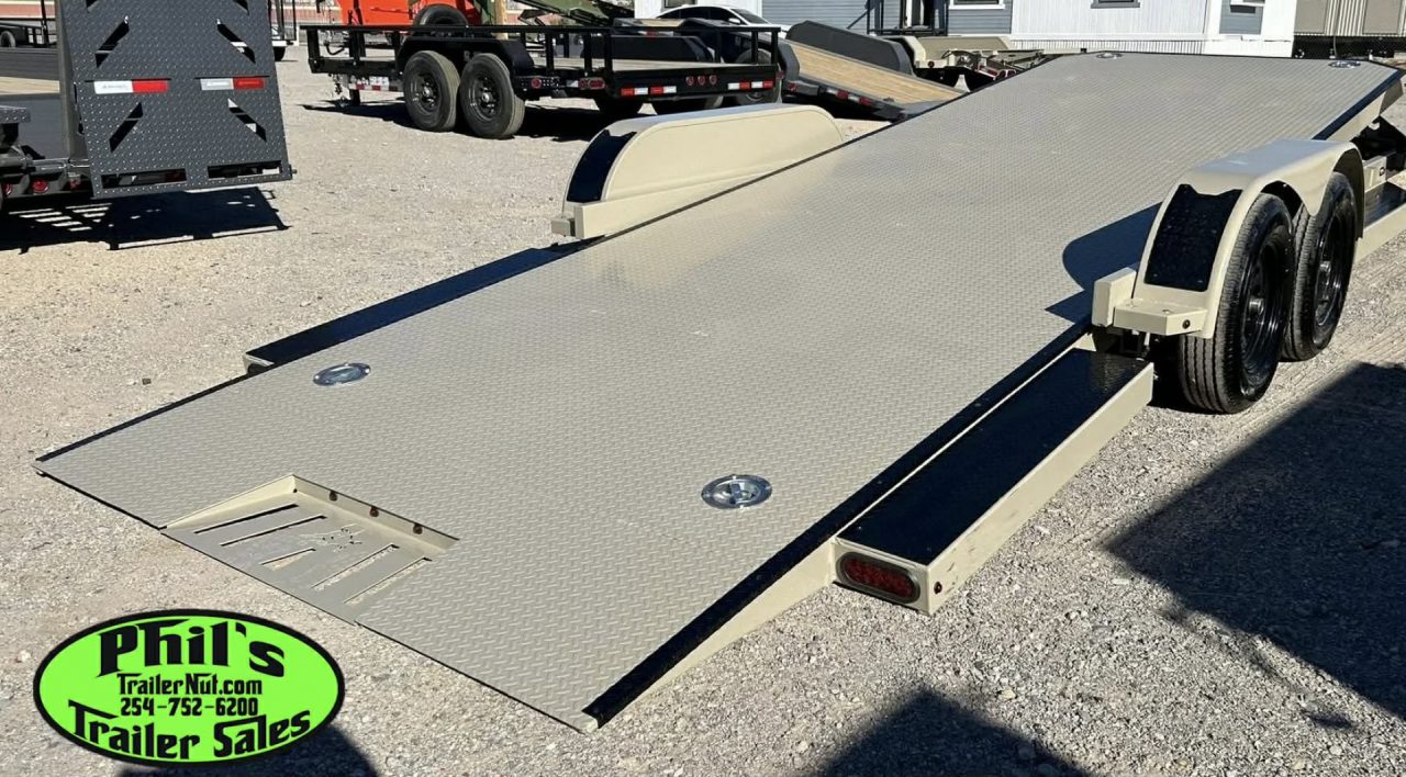 New Iron Bull 83X20 TILT TRAILER OPEN CAR HAULER STEEL DECK Equipment Trailer TILT TRAILER 5200 LB AXLES