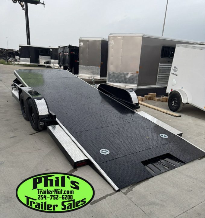 New Iron Bull 83X20 TILT TRAILER OPEN CAR HAULER STEEL DECK Equipment Trailer TILT TRAILER 5200 LB AXLES