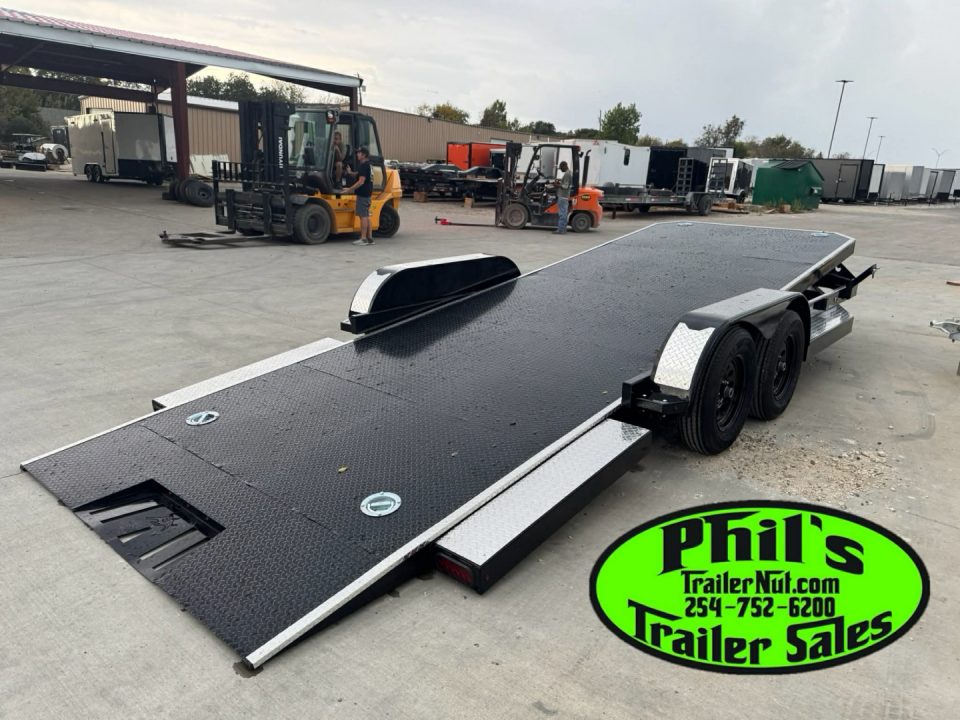 New Iron Bull 83X20 TILT TRAILER OPEN CAR HAULER STEEL DECK Equipment Trailer TILT TRAILER 5200 LB AXLES