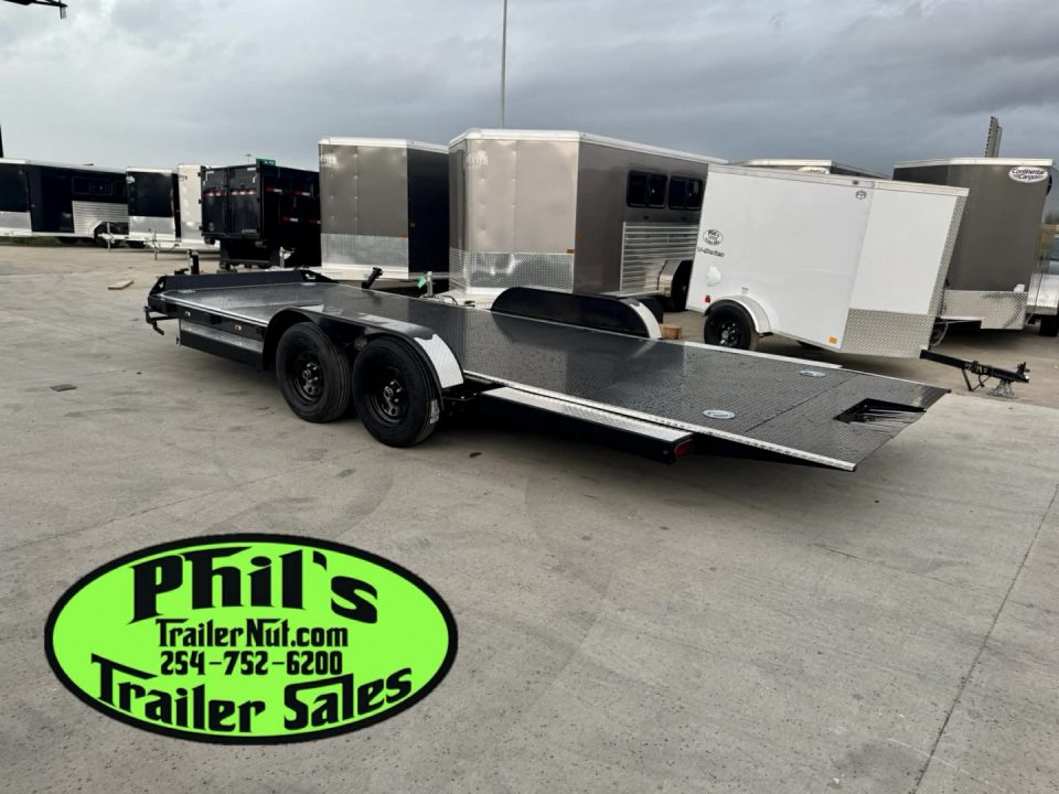 New Iron Bull 83X20 TILT TRAILER OPEN CAR HAULER STEEL DECK Equipment Trailer TILT TRAILER 5200 LB AXLES