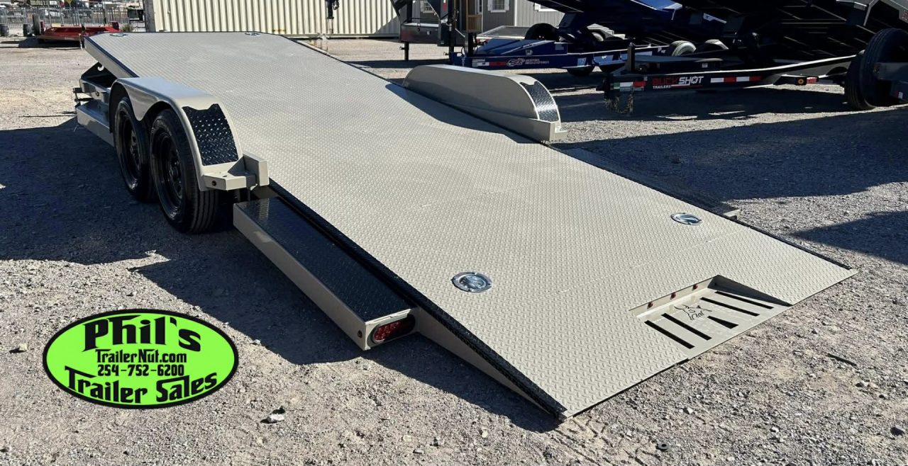 New Iron Bull 83X20 TILT TRAILER OPEN CAR HAULER STEEL DECK Equipment Trailer TILT TRAILER 5200 LB AXLES