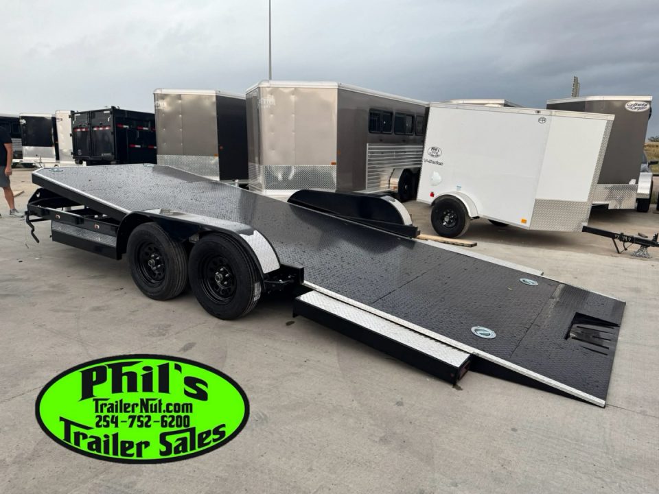 New Iron Bull 83X20 TILT TRAILER OPEN CAR HAULER STEEL DECK Equipment Trailer TILT TRAILER 5200 LB AXLES