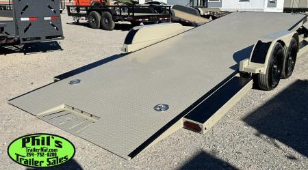 New Iron Bull 83X20 TILT TRAILER OPEN CAR HAULER STEEL DECK Equipment Trailer TILT TRAILER 5200 LB AXLES