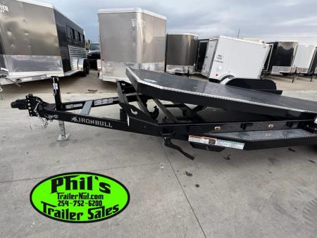 New Iron Bull 83X20 TILT TRAILER OPEN CAR HAULER STEEL DECK Equipment Trailer TILT TRAILER 5200 LB AXLES