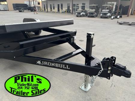 New Iron Bull 83X20 TILT TRAILER OPEN CAR HAULER STEEL DECK Equipment Trailer TILT TRAILER 5200 LB AXLES