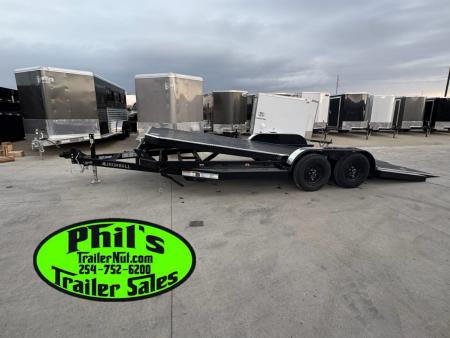 New Iron Bull 83X20 TILT TRAILER OPEN CAR HAULER STEEL DECK Equipment Trailer TILT TRAILER 5200 LB AXLES