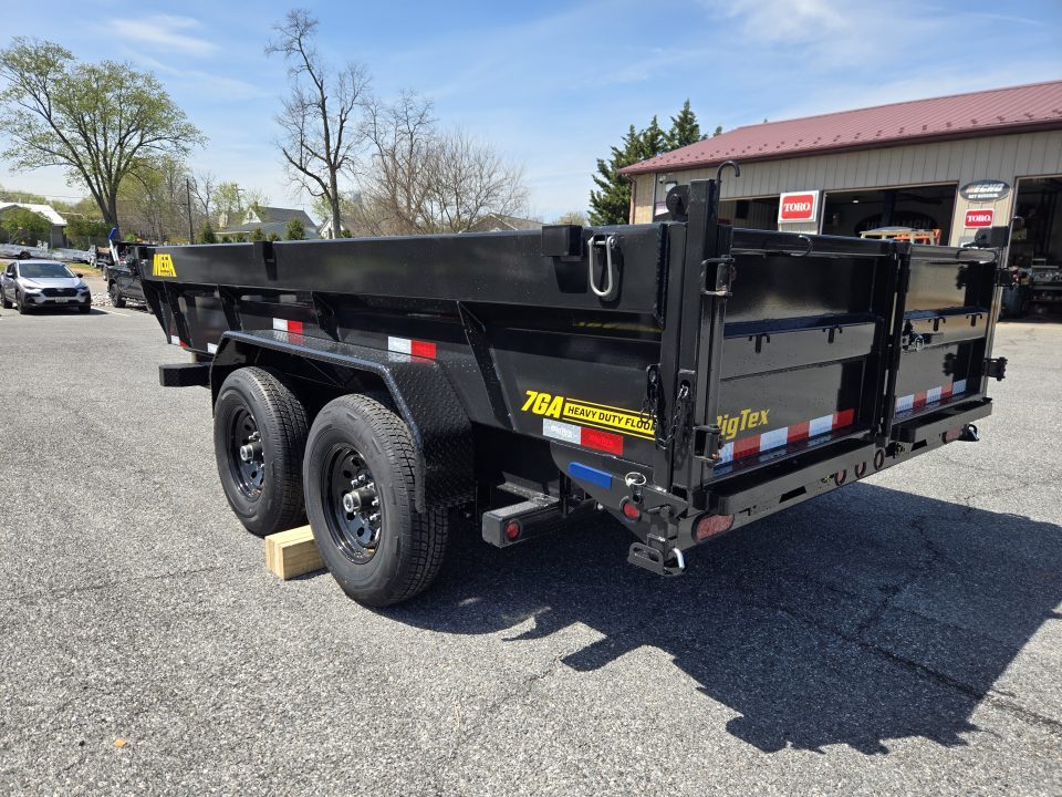 New 7 x 14 Big Tex Low Pro 14TD Telescopic Dump Trailer 15.4K****MEGA HOIST Lift, 7 Gauge Floor, Batt Charger, Stab. Jacks