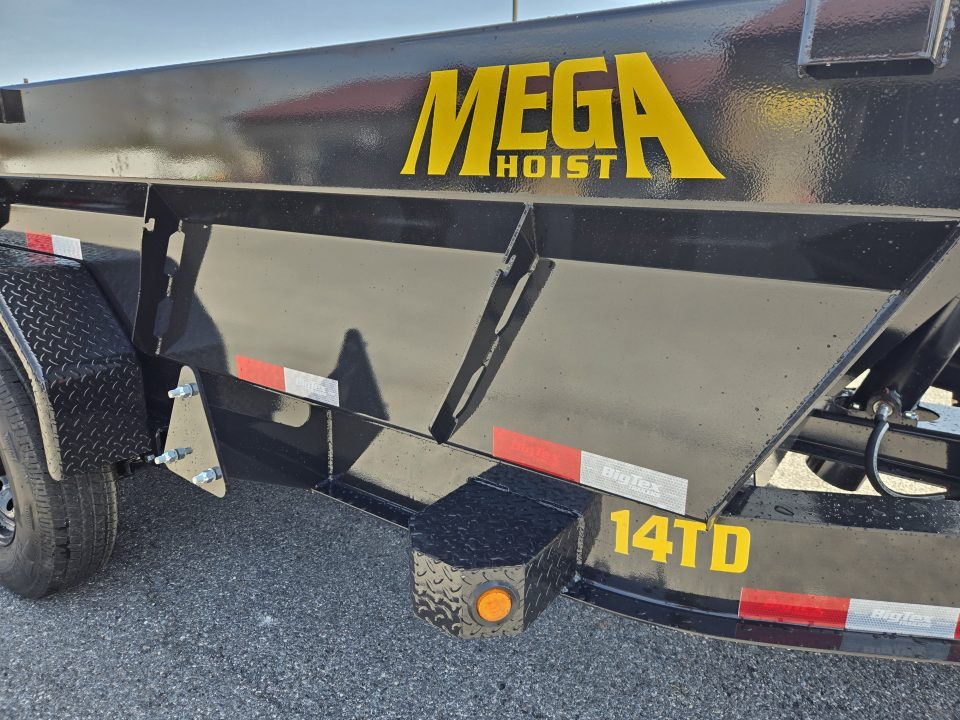 New 7 x 14 Big Tex Low Pro 14TD Telescopic Dump Trailer 15.4K****MEGA HOIST Lift, 7 Gauge Floor, Batt Charger, Stab. Jacks